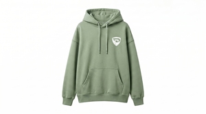 Sweat-shirt à capuche pour filles Dumela, couleur vert sauge, 100% coton molletonné, coupe ample, poche avant, vêtement décontracté pour l'automne - Product Image 1
