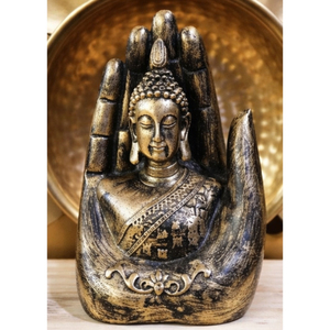 Buda de la Bendición, Ídolo con Diseño Art Déco, Origen Indio, para Diwali, Bodas, Cumpleaños, Bautizos, Graduaciones, Año Nuevo Chino - Product Image 3