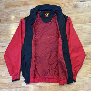 Custom Men's Navy Red Bomber Jacket Embroidered Logo Windproof Sporty <b>Zipper</b> Front Stand <b>Coat</b> - Product Image 5