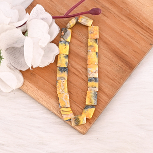 Natural Bumble Bee Jasper Gemstone <b>Stretch</b> <b>Bracelet</b> Handmade Beaded Jewelry for Women - Product Image 2