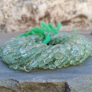 Natural Green <b>Amethyst</b> 5-7MM Smooth Coin Shape Gemstone Beads Loose Green <b>Amethyst</b> Beads For Jewelry <b>Bracelet</b> Making Wholesale - Product Image 3