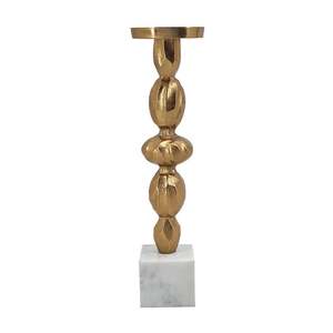 Golden Candlestick <b>Holder</b> with <b>Marble</b> Base Durable Home Decoration - Product Image 6