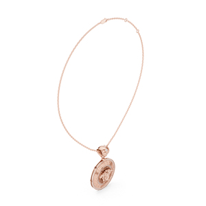 Collar con Colgante de Diamante Cultivado en Laboratorio en Oro Blanco de 14K, Collar con Dije Redondo para Mujer, Regalo para Boda o Fiesta - Product Image 4