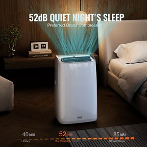 Ventilador deshumidificador de unidad de CA portátil 14K BTU 4 en 1 y aire acondicionado cálido/frío - Product Image 4