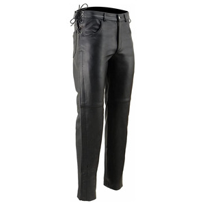 Pantalon de moto classique en cuir de qualité supérieure pour homme Samroz Sports, design et logo personnalisables, tissu 240g, toutes saisons - Product Image 1