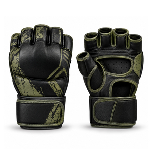 High Quality Unisex <b>Leather</b> MMA <b>Gloves</b> Non-Slip Lightweight Material MMA <b>Gloves</b> <b>Leather</b> Boxing MMA Sparring <b>Gloves</b> - Product Image 1