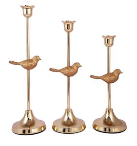 Gold Bird Candlestick Holder Set for Home Decoration - Product Image 3