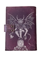 Dragon Imprimé Couverture Horreur Homme Avec Sort Vierge Livre d'Ombre Journal Avec Serrure Vintage Fait Main 100% Carnet en Cuir Véritable