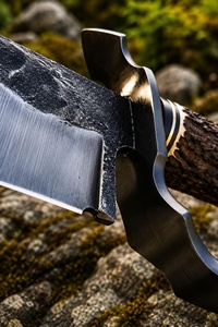 Cuchillo de Caza con Hoja de Acero de Damasco y Mango Texturizado, Cuchillo de Supervivencia para Exteriores - Product Image 5