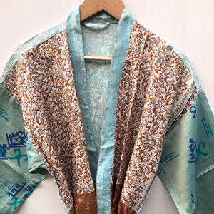 Cómodo Kimono Tradicional Indio de Seda para Mujer, Túnica Vintage Boho, Vestido Largo de Maternidad con Cinturón Sexy, Precio al por Mayor - Product Image 1
