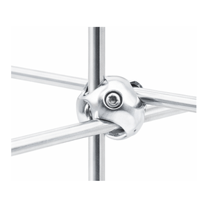 Connecteur à trois angles de type boule pour pince de laboratoire, en zinc moulé chromé, 1012 mm, pour structures 3D - Product Image 3