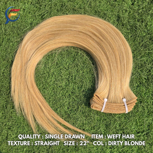 ผมแท้เกรดพรีเมียมสีบลอนด์หม่น 100% เรมี่อินเดียน  แบบเป็นมัด  จัดเรียงเกล็ดผม  ต่อผมแบบดับเบิ้ลเวฟท์  ต่อผมด้วยเครื่องจักร - Product Image 4