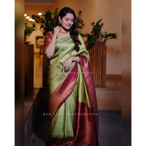 HERMOSO RICO PALLU & JACQUARD TRABAJO EN TODO EL SAREE - Product Image 1