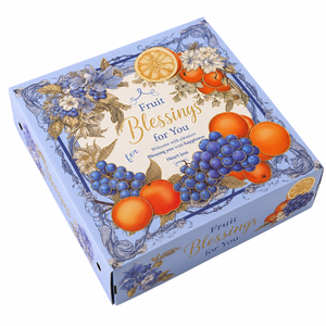High-End Eco-Friendly Biodegradable <b>Square</b> Custom Paper Gift Box Ribbon Handle Corrugated Material Food Grade Hot Stamping - Product Image 4
