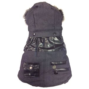Abrigo de mezclilla rústico para mascotas, de lana, para ropa canina elegante - Product Image 5