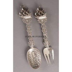 Ensemble de cuillères en métal de style rustique vintage, inspiré de l'art, finition mate, couverts durables pour la décoration de la maison et de la cuisine à un prix impressionnant - Product Image 5