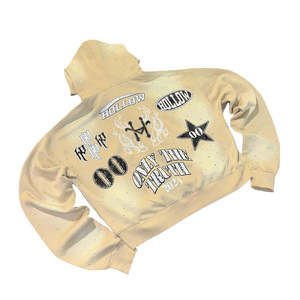 Sweat à capuche unisexe 100% Coton, Zippé, Polaire, Délavé à l'acide, Vintage, Grammage lourd, Séchage rapide, Luxe, Y2K, Coupe ample, Streetwear, Personnalisable - Product Image 4