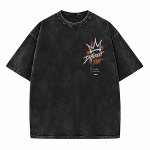 เสื้อยืดพิมพ์ลายโอเวอร์ไซส์ ผู้ชาย ยิม วินเทจ เฮฟวี่เวท ผ้าฝ้าย ออกกำลังกาย แอซิดวอช ทรงหลวม สตรีทแฟชั่น เสื้อท็อปส์ ยูนิเซ็กส์ - Product Image 1