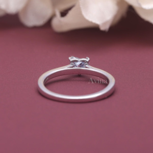 Bague en diamant cultivé en laboratoire certifié IGI, argent sterling 925 massif, coupe cœur bleue, bague de fiançailles solitaire pour femmes - Product Image 4