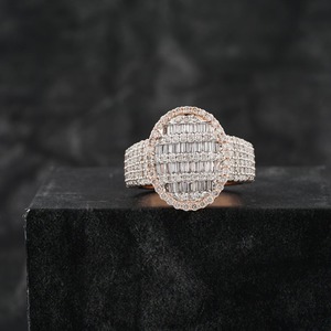 Hot Selling VVS Moissanite 925 Sterling Gold-Plated Wedding Engagement <b>Ring</b> Gift Ideas <b>Men</b> Women HipHop Style GIA Diamond - Product Image 1