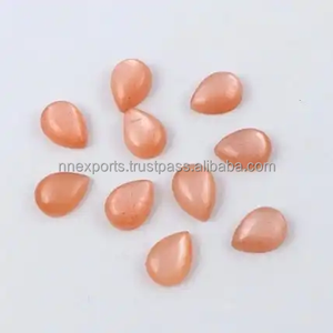 Cabochons à dos plat en pierre de lune pêche naturelle 8mm 12mm pour bijoux de luxe du fabricant Fournisseurs vérifiés - Product Image 2