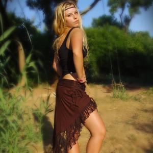 Falda de hada de algodón bohemio con encaje, estilo High-Low, para festival, ropa hippie boho, falda de verano, regalo para ella - Product Image 2