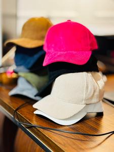 Unisex Corduroy <b>Baseball</b> <b>Cap</b> Solid Color Fitted 6-Panel Hat Casual Spring Summer Adult 58-60CM - Product Image 4