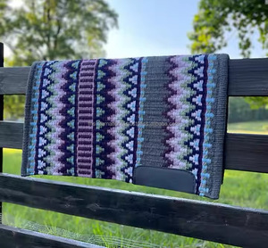 Almohadillas de sillín tejidas a mano DE DOBLE TEJIDO de lana de Nueva Zelanda de la mejor calidad, colores atractivos, manta de caballo para espectáculo occidental - Product Image 1