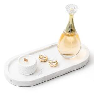 Plateau de service en marbre de qualité hôtelière pour les commodités des clients, la présentation des boissons et le service hôtelier professionnel - Product Image 1