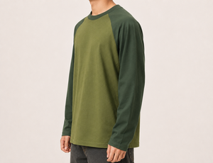Camiseta Raglán Moderna, Ropa Deportiva Casual y Elegante, Camisetas Raglán de Alta Calidad al por Mayor, Ropa Lisa Premium de Fábrica, Corte Holgado - Product Image 4
