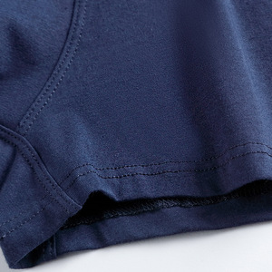 Calzoncillos Bóxer de Algodón Puro para Hombre, Cintura Media, Color Sólido, Transpirables, Paquete de 5, Cintura con Logotipo Personalizado - Product Image 5