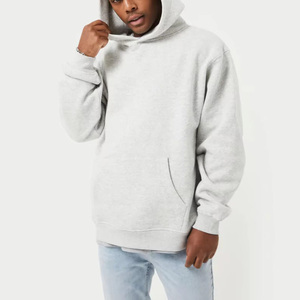 Sweat-shirt à capuche oversize urbain prêt à être expédié, style pull vintage, 100 % coton, brodé, pour l'hiver - Product Image 2