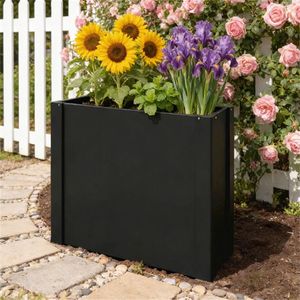 Fioriera da Esterno Nera Rialzata per Giardino, Contenitore per Piante, Sacchi per Coltivazione Durevoli - Product Image 1