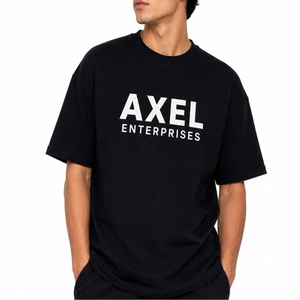 เสื้อยืดโอเวอร์ไซส์ผู้ชาย ผ้าฝ้าย สตรีทแวร์ เนื้อหนา ใส่สบาย คอกลม ผ้าเนื้อนุ่ม ทรงหลวม สำหรับผู้ชาย - Product Image 2