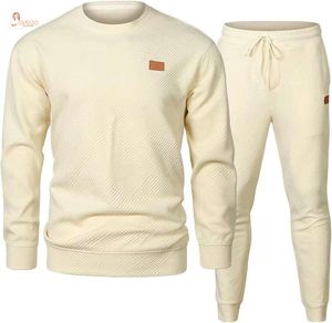 Ensemble deux pièces de sport respirant et coupe-vent de qualité usine, col montant, tricot jacquard uni imprimé – Meilleures ventes - Product Image 1