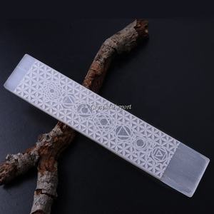 เซเลไนท์หินบำบัดคริสตัลธรรมชาติขัดเงาเซเลไนต์สลักจักระร่วงคริสตัลสีทองธรรมชาติร่วงลงของขวัญตกแต่งบ้าน - Product Image 6