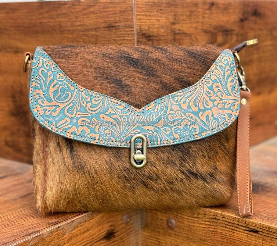 Brown With Turquoise Embossed