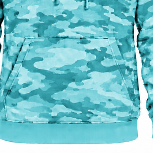 Sweat à capuche Aqua Camo pour homme, personnalisé, imprimé camouflage, en polaire, avec poche kangourou, cordon de serrage, manches longues, décontracté - Product Image 5