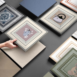 Carrelage mural en porcelaine sculptée haut de gamme 300x300mm, céramique émaillée texturée pour hôtels de luxe, bureaux et design d'intérieur commercial - Product Image 3