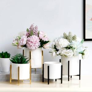 Luxury Nordic Desk Container Sleek Gold Metal Tripod Frame Stationery Organizer Wholesale Customized <b>Storage</b> - Product Image 5