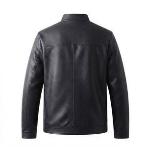 Hot Selling Comfortable <b>Winter</b> Warm Customized Casual Plain Design Men <b>Leather</b> <b>Jackets</b> For Sale - Product Image 3
