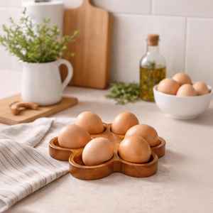 Porta Huevos de Madera Ecológico Personalizado con Organizador de Platos para Cocina al por Mayor a Precios Razonables - Product Image 1