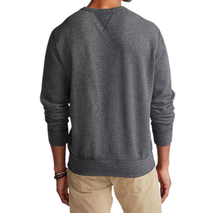 Sudadera de Cuello Redondo Gris para Hombre, Corte Regular, Color Sólido, Tejido de Algodón, Estilo Casual para Otoño - Product Image 3