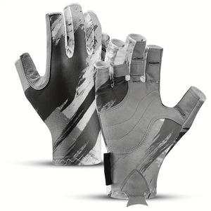 Gants de kayak professionnels à demi-doigts avec paumes renforcées en Amara, gants de navigation pour la plongée, le jet-ski, la navigation de plaisance et le ski nautique - Product Image 1