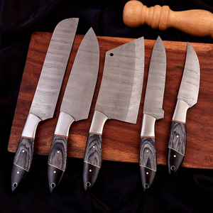 Coffret de couteaux de chef LEGACY BLADES en acier Damas 67 couches, ambidextres, durables, faits à la main, manche en bois, OEM ODM - Product Image 6