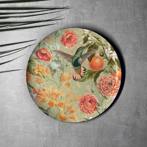 Juego de Platos Decorativos de Cerámica con Diseño Floral, Estilo Shabby Chic, Arte Circular Hecho a Mano, Acabado Envejecido, Paquete de Varias Piezas - Product Image 6