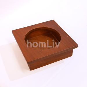 Soporte Cuadrado Decorativo de Madera de Caoba Hecho a Mano, Base Sostenible de Madera Sólida para Tazones, Base para Tazones de Cocina - Product Image 2