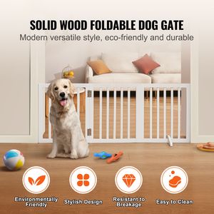 Cancelletto per Cani Autoportante 60x150 cm, Pieghevole a 3 Pannelli con Motivo Solido, Espandibile per Passaggi Larghi e Stretti - Product Image 2