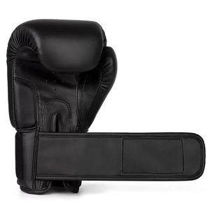 Gants de boxe en cuir PU bleu avec fermeture Velcro, sangle de poignet réglable pour l'entraînement des adultes - Product Image 3