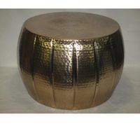 Table basse ronde moderne avec plateau en marbre et structure en métal, meuble de salon, table d'appoint décorative